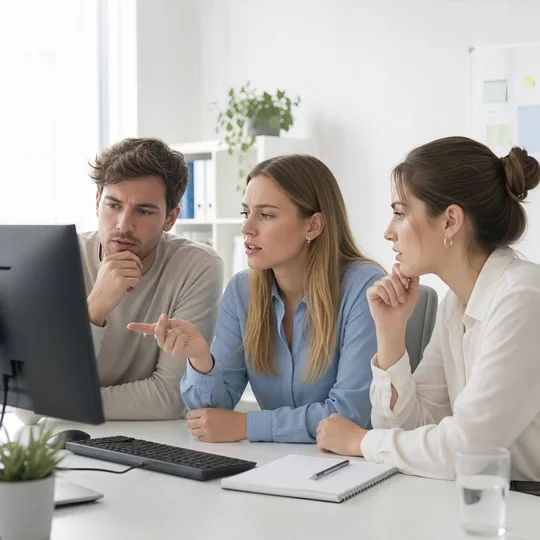 Beratungsgespräch am Arbeitsplatz